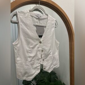 NWT Cropped LINEN VEST